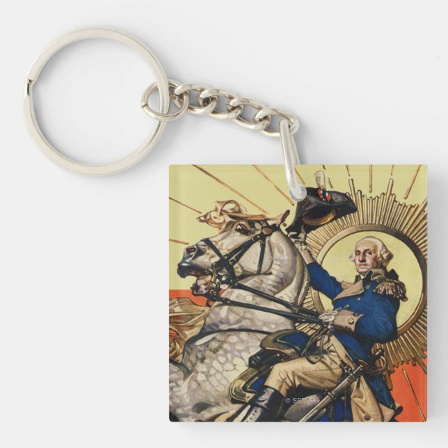 George Washington on Horseback Key Ring (Front)