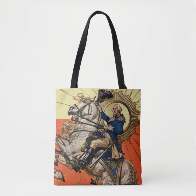 George Washington on Horseback Tote Bag (Front)