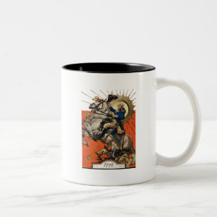 George Washington on Horseback Two-Tone Coffee Mug