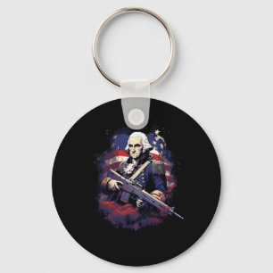 George Washington On The 4th Of July Independence Key Ring
