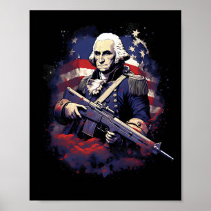 George Washington On The 4th Of July Independence Poster