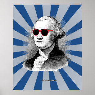 George Washington Party Glasses Poster