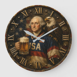 George Washington Patriotic Large Clock