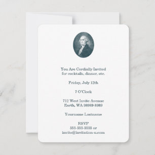 George Washington Portrait Oval Invitation