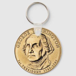 George Washington Presidential $1 Coin Keychain