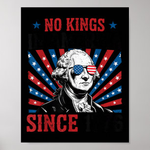 George Washington Protest Sign Democracy No Kings 