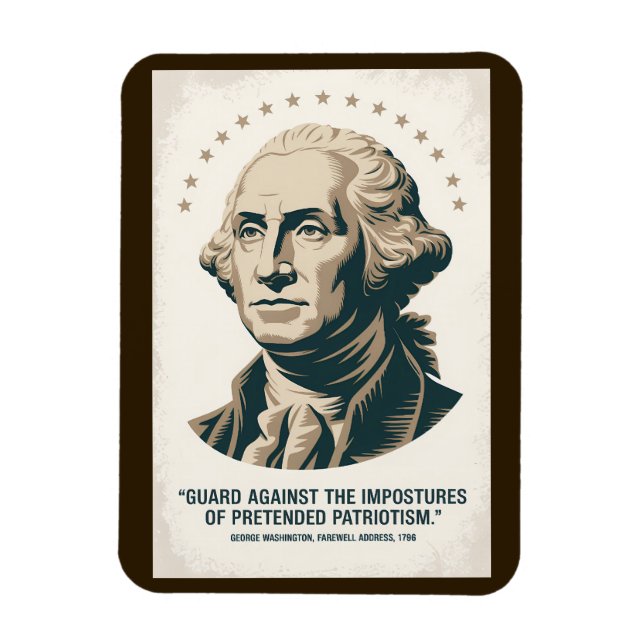 George Washington Quote American President Art Magnet (Vertical)