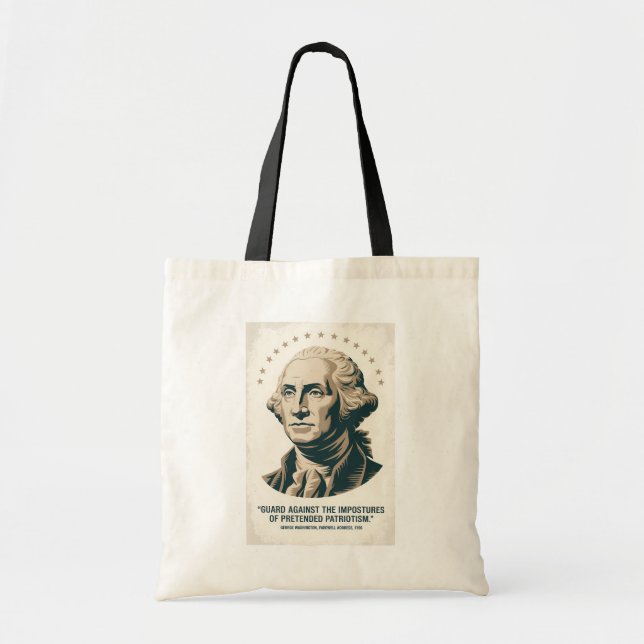 George Washington Quote American President Art Tote Bag (Front)