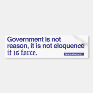 George Washington Quote / Blue on white Bumper Sticker