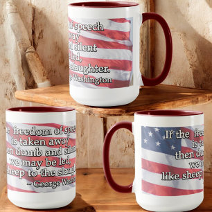 George Washington Quote On Freedom of Speech Two-Tone Coffee Mug