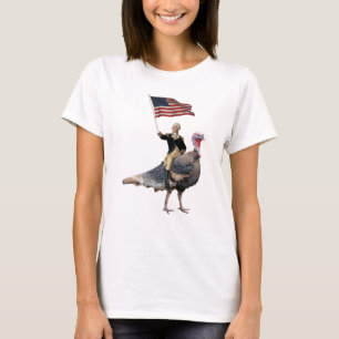 George Washington Riding A Turkey Thanksgiving T-Shirt