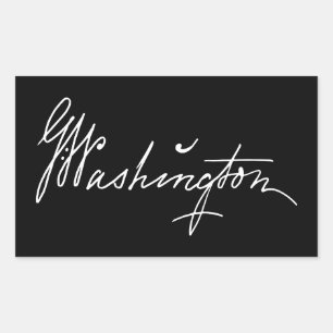 George Washington signature autograph president un Rectangular Sticker
