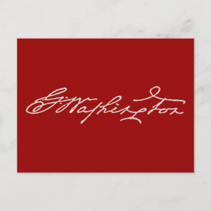 George Washington Signature Postcard