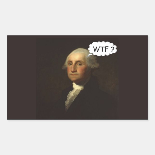 George Washington Spinning in His Grave Rectangular Sticker (Front)