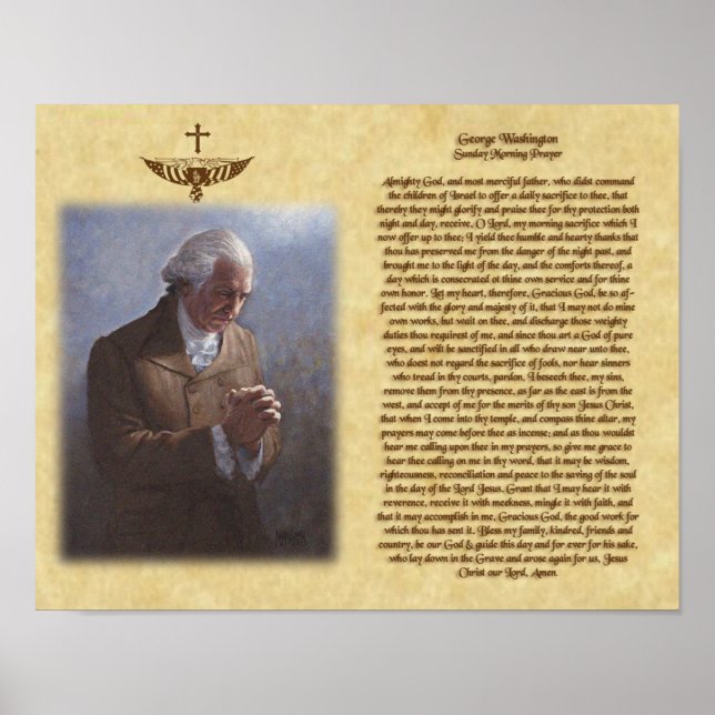 George Washington Sunday Morning Prayer Poster (Front)
