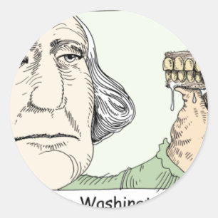George Washington Teeth Funny Gifts & Collectibles Classic Round Sticker