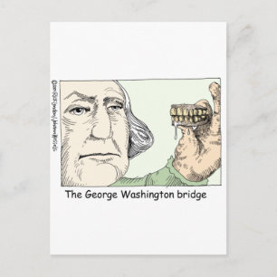 George Washington Teeth Funny Gifts & Collectibles Postcard