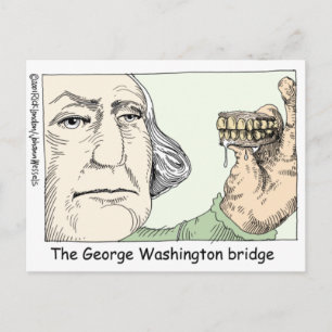 George Washington Teeth Funny Gifts & Collectibles Postcard