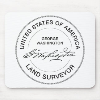George Washington USA Land Surveyor Seal Mouse Mat