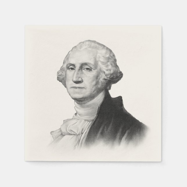 George Washington Vintage Portrait Painting Napkin (Front)