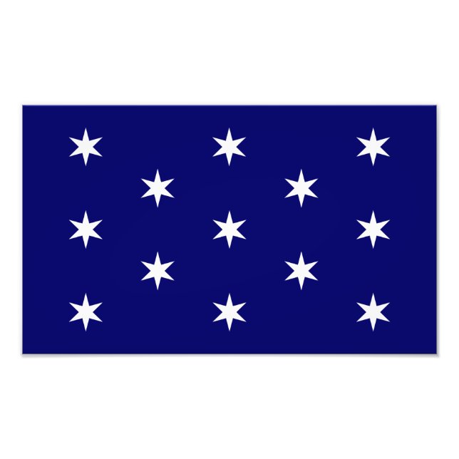 George Washington's Commander in Chief Flag Photo Print (Front)