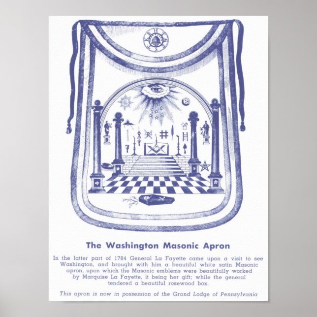 George Washington's Masonic Apron Poster (Front)