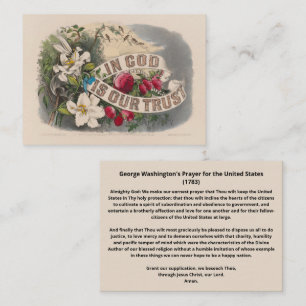 George Washington's Prayer for the United States Place Card