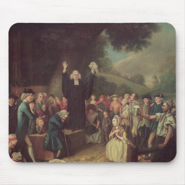 George Whitefield preaching Mouse Mat (Front)
