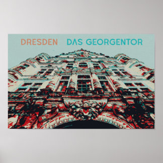 Georgentor Façade, Dresden illustration Poster