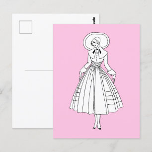 Georges Barbier 1920s Fashion Illustration Postcard