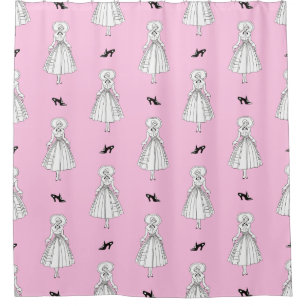 Georges Barbier 1920s Fashion Illustration Shower Curtain