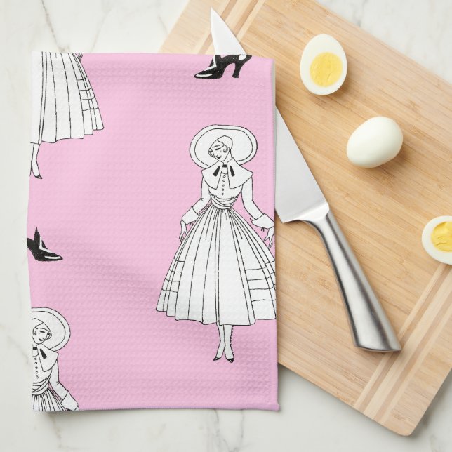 Georges Barbier 1920s Fashion Illustration Tea Towel (Quarter Fold)