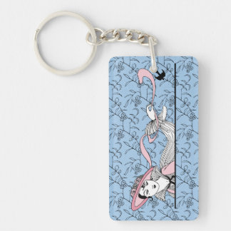Georges Barbier 1920s Fashion Lady and Bird Key Ring