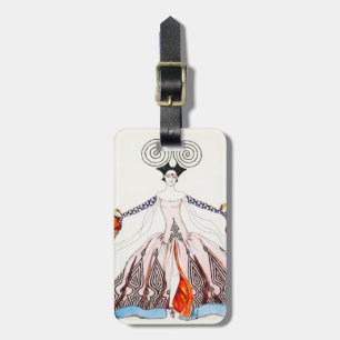 Georges Barbier Art Deco Fashion Luggage Tag