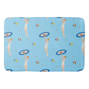 Georges Barbier Au Lido 1924 Fashion Illustration Bath Mat