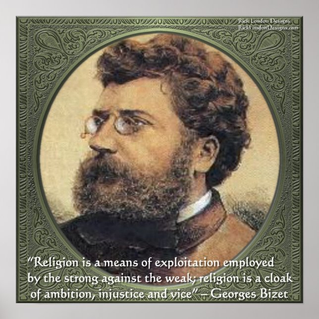 Georges Bidet Religion Quote Poster (Front)