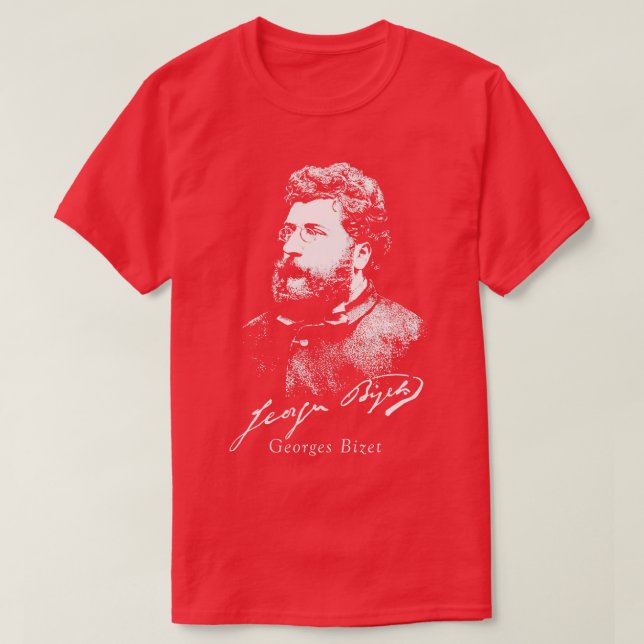 Georges Bizet French composer Classical Music T-Shirt (Design Front)