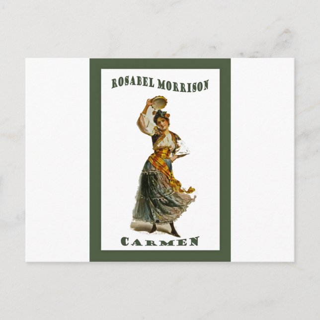 Georges Bizet's Carmen ~ Rosabel Morrison 1896 Postcard (Front)
