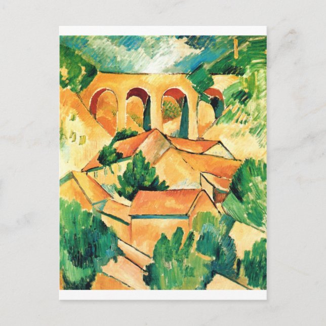 Georges Braque - Viaduc de l'Estaque Painting Postcard (Front)