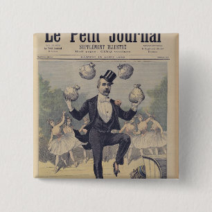 Georges Clemenceau  juggling bags of English 15 Cm Square Badge