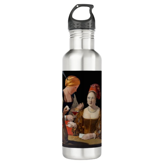 Georges de la Tour - Cheat with Ace of Diamonds 710 Ml Water Bottle (Front)