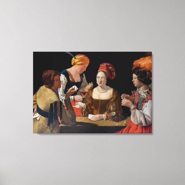 Georges de la Tour - Cheat with Ace of Diamonds Canvas Print (Front)