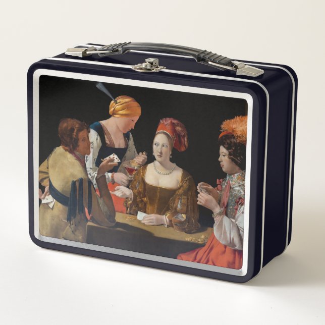 Georges de la Tour - Cheat with Ace of Diamonds Metal Lunch Box (Front)