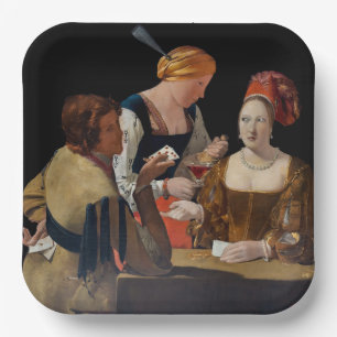 Georges de la Tour - Cheat with Ace of Diamonds Paper Plate