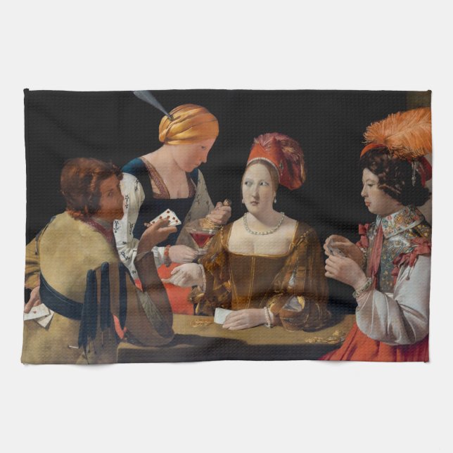 Georges de la Tour - Cheat with Ace of Diamonds Tea Towel (Horizontal)