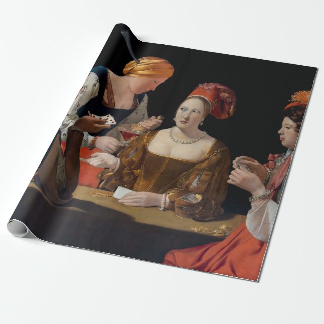 Georges de la Tour - Cheat with Ace of Diamonds Wrapping Paper (Unrolled)