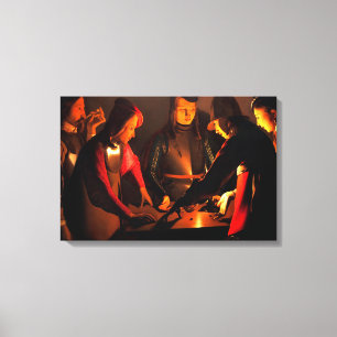 Georges de la Tour - The Dices Players Canvas Print