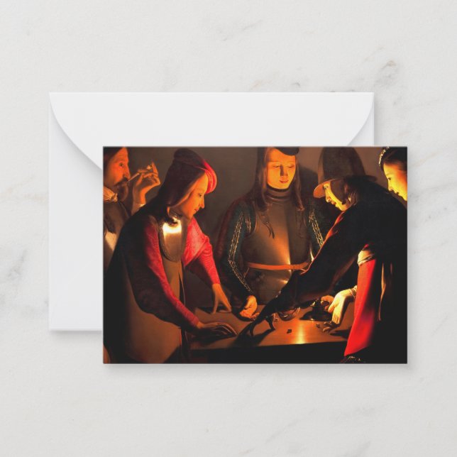 Georges de la Tour - The Dices Players Card (Front)