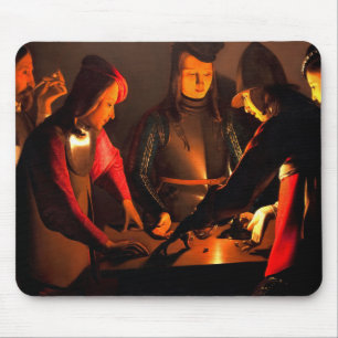 Georges de la Tour - The Dices Players Mouse Mat