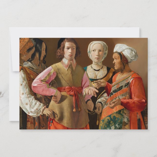 Georges de la Tour - The Fortune Teller Invitation (Front)